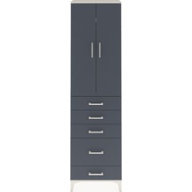 Arges Dolap 2 Raflı 5 Çekmeceli Tek Askılı 60x30x221 Aytaşı-a... Aytaşı