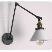 Mylights Vintage Rustik Akrobatik Aplik Beyaz Başlık Siyah