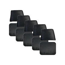 Knsz minder seti 5 li zng&mğr&uslu siyah çizgili kumaş tel bar sandalyesi oturma ve sırt minderi set