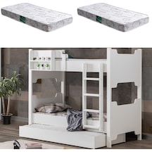 Mdf Profil Ranza , Avrasya Ayrılabilir Yavrulu Ranza 2 Adet Comfort Yatak 90 x 200