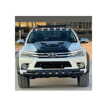 Toyota Hilux 2015-2020 Kaput Scoop Kaplama Kaput Üstü Hava Girişi Görünümlü Sport Kaplama Siyah