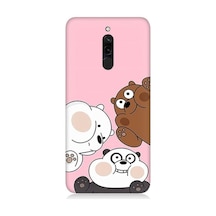 Xiaomi Redmi 8 Uyumlu Sevimli Ayıcıklar Desenli Silikon Kılıf