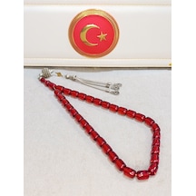 Ateş Kehribar Tesbih Usta Yapımı Ve İmzalı Kapsül Kesim