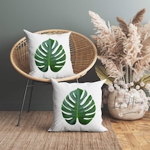 Çift Taraflı Deve Tabanı Desenli Dekoratif 2'li Kırlent Kılıfı Se