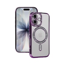 Apple İphone 17 Joke Simli Magneticsafe Kılıf - Derin Mor 0.2M-Çok Renkli