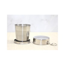 Anta 2 Adet Shot Bardak Katlanabilir Tekli Paslanmaz Çelik, Foldable Shot Glass, Seyahat Ve Kamp İçin Kompakt Tasarım Sarı