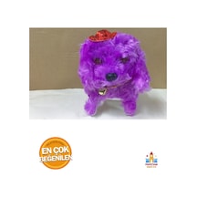 Pilli Oyuncak Peluş Köpek, Hareketli Ve Havlayan - Açık Mor Mor
