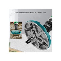Matkap Ucu Delme Plastik+ Çinko Alçıpan Delme Ahşap Yuvarlak Testere Panç Seti 45-130 Mm