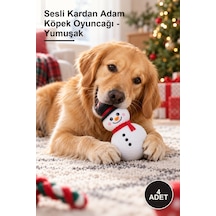 4 Adet Sesli Kardan Adam Köpek Oyuncağı - Yumuşak