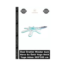 Özel Üretim Minder Açık Hava Su Üstü Yoga Dock Yoga Adası 305 305 Cm Çok Renkli