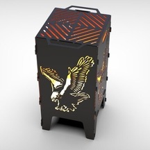 Kartal Desenli Ateş Çukuru Ve Portatif Mangal