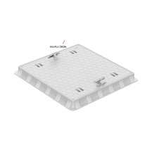70X70 Rögar Kapağı - Çerçeve + Düz Kapak Gri