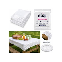 120x180 Lastikli Tek Kullanımlık Piknik Masa Örtüsü