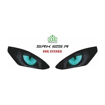 Rks Srk 125 R 2023 - 2025 Uyumlu Far Sticker Mavi Standart