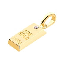14 Ayar Altın Külçe Fine Gold Kolye Ucu 0,72 Gr-6644
