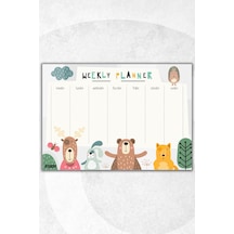 Çocuk Haftalık Planlayıcı - A4 - 30 Yaprak - Öğrenci Planlayıcı - Okul Planlayıcı - Ders Programı - 0564 Çok Renkli