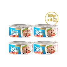 Sasu Blue Acılı Ton Balığı  İri Parça 4 x 160 G
