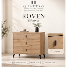 Roven 3 Çekmeceli Şifonyer Ahşap