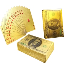 Schulzz BossVegas Dolar Şeklinde Su Geçirmez PVC Altın İskambil