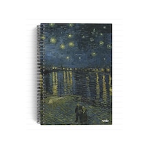 Vincent Van Gogh/starry Night Over The Rhone,1888 Spiralli Defter 24 A5 Çizgili 100 Syf Okul Düz Çok Renkli