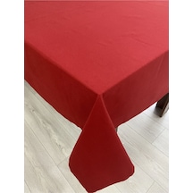 Sıvı Geçirmez Dertsiz Masa Örtüsü Kırmızı