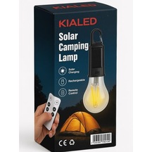 Kialed Solar Güneş Enerjili Zaman Ayarlı Type-c Şarjlı Kumandalı Çadır Lambası Çok Renkli