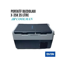 Coolman X-35k Çift Kapaklı Araç İçi Portatif Buzdolabı 35 Litre 12v-24v-1174
