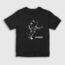 Presmono Unisex Çocuk Jump Guns N' Roses Slash T-shirt Siyah