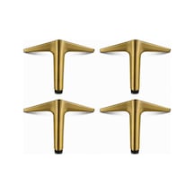 Aydos 4 Adet 12 Cm Mat Antik Sarı Metal Mobilya Ayağı Modern Tasarım Koltuk Dolap Ayağı 6395751