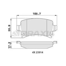 Seat Altea Arka Fren Balatasi 2004-2015 Braxıs Aa0021