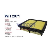 WUNDER WH2071 HAVA FİLTRESİ - HONDA CITY-JAZZ III 1,2-1,4 VTEC