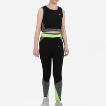 Slazenger DESI IN Kız Çocuk Tayt Takım Siyah
