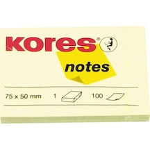 Kores Yapışkanlı Not Kağıdı Sarı 75x50 Mm 100 Syf 46057
