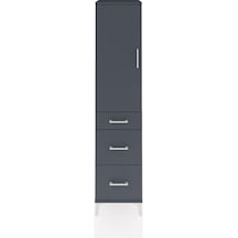 Hyperion Dolap 4 Raflı 3 Çekmeceli Tek Kapaklı 44x44x195 Aytaşı-antrasit Antrasit