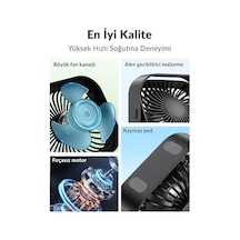 K51 Masaüstü Vantilatör 3 Kademeli 360 Döner Başlıklı Usb Kablolu Soğutucu Fan Siyah .