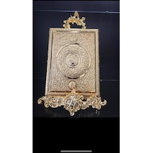 Standlı Orta Gold Kuranı Kerim Kutusu Lkm-376