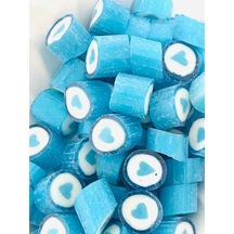 Mavi Kalp Desenli Lolly Akide Şeker 1000 Gr