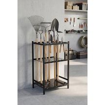 Bahçe Aletleri Düzenleyici Stand Kazma Kürek Organizer Raf Çok Amaçlı Metal Garaj Balkon Rafı