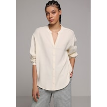Colin's Colins Fashion Fit Yuvarlak Yaka Düz Kadın Sari Uzun Kol Gömlek Cl1079163 Q1.v1 Bty Butter Yellow