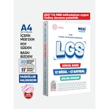 LGS 8.Sınıf MEBi ONLİNE 1.2.3.4.5.6.7.8.9.10.11.12. Deneme Türkiye Geneli Paket PDF BASKI ÜCRETİ