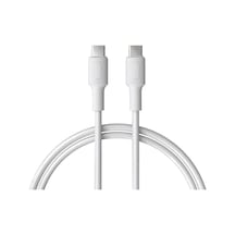 Coral Type C-c Power Delivery Hızlı Şarj Kablosu, Beyaz Kablo, Beyaz/beyaz Uçlar 120 Cm