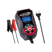 Geeroyoo Akıllı Hızlı Şarjlı 12v 2a Araç Akü Şarj Cihazı - Lcd Ekranlı, Kurşun Asit Batarya Onarımı, Çoklu Koruma