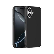 İphone 17 Uyumlu Siyah Kadife İç Yüzeyli Silikon Telefon Kılıfı