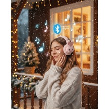 Şarjlı Kablosuz Tavşan Tasarımlı Bluetooth Kulaklık Tf Kart Girişli - Lisinya