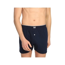 Erkek Lacivert Penye Düğmeli Boxer Paket 1'li Lacivert