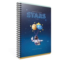 Gıpta Stars A6 80 Yp Çizgili Spr Karton Kpk Defter 6189- 12 Adet Çeşitli Renk Ve Desen
