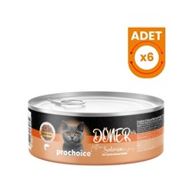 Prochoice Döner Bites Sos İçinde Somonlu Yavru Konserve Kedi Maması 70 Gr 6 Adet