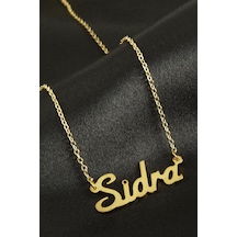 Sidra İsimli Kolye Kişiye Özel Sarı