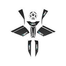 Cf Moto 450 Sr 2023 - 2024 Uyumlu Full Tank Pad Set 001 Çok Renkli