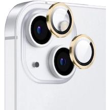 Tecno - iPhone 15 Uyumlu Kamera Koruyucu Cl-12 Premium Safir Kamera Lens Koruyucu - Sarı